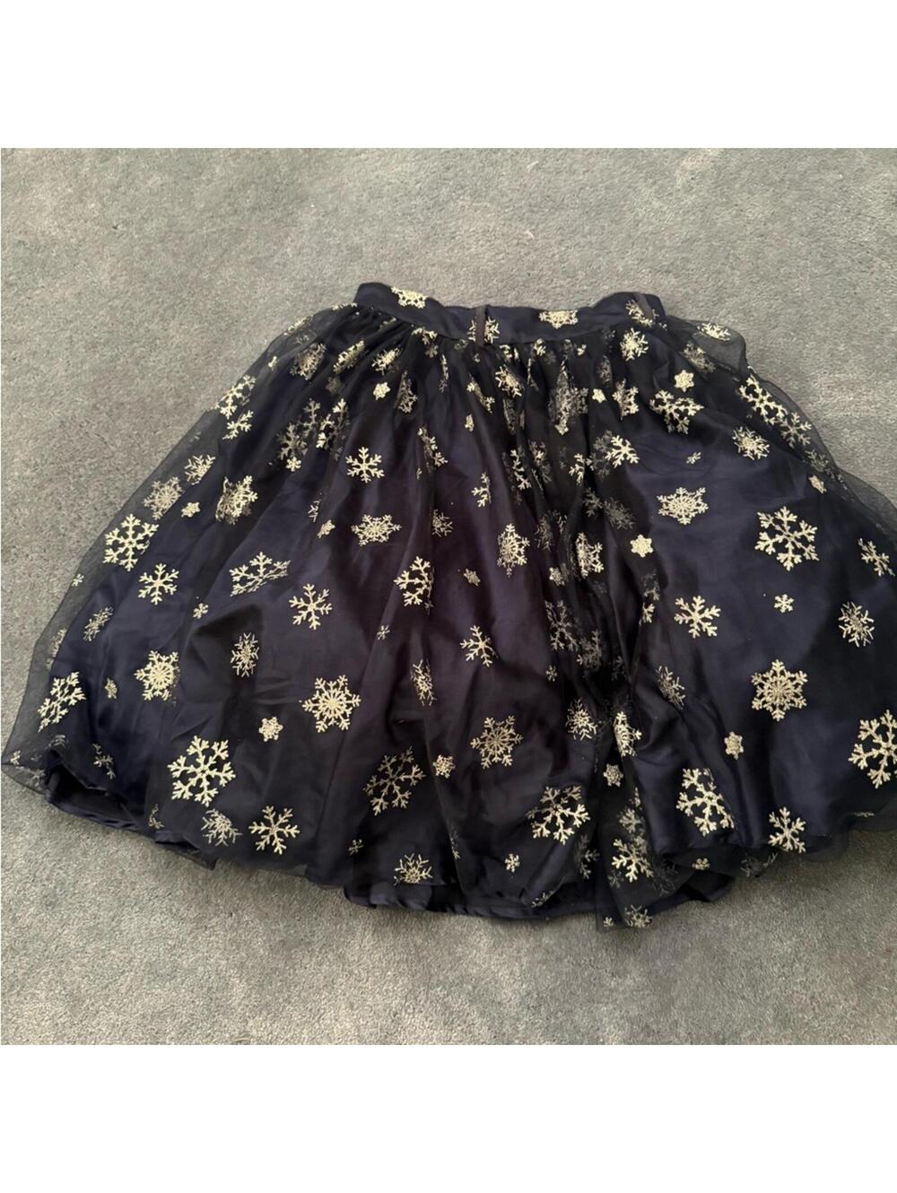 Modcloth Black and Gold Skater Skirt